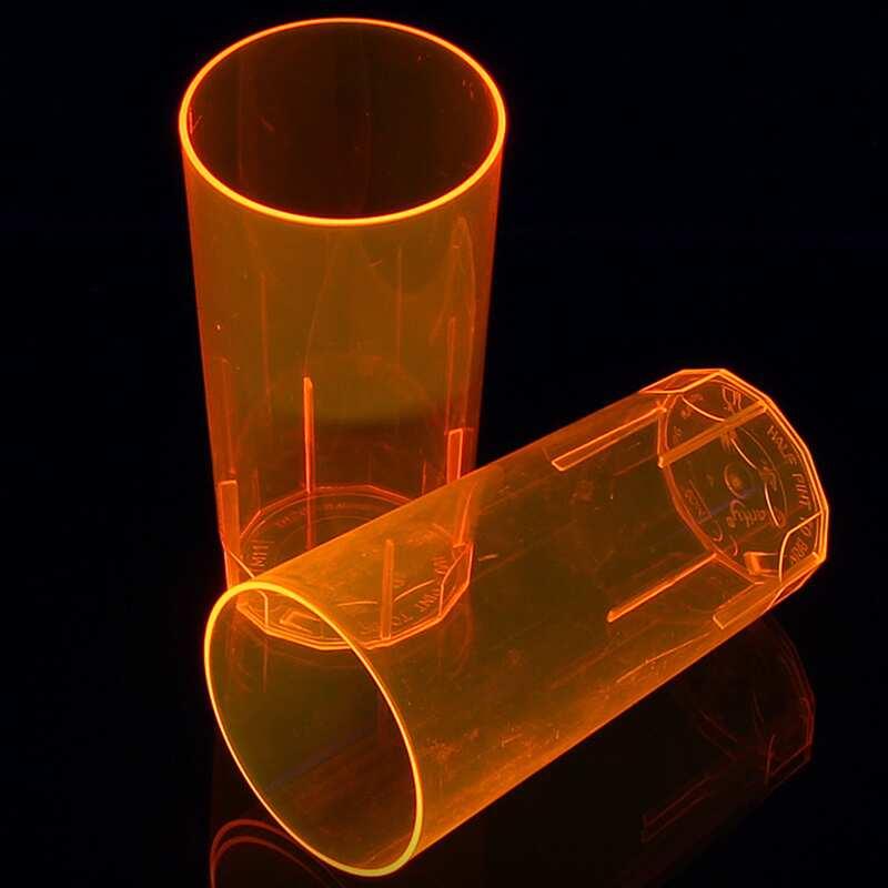 UV-Neon Glas Longdrink 250 ml in verschiedenen Farben - Saufkit GbR